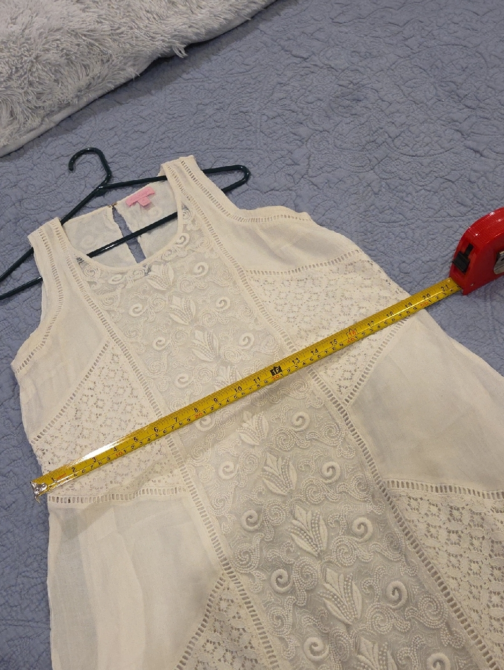 Lilly Pulitzer "Ginny" White Lace Shift Dress Size M! - Picture 9 of 11